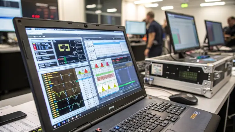Screenshot of professional forensic software showing data analysis interface with multiple panels